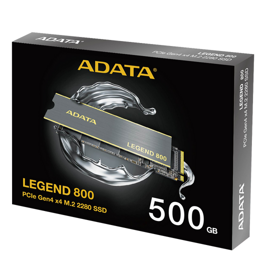 Disque Dur interne ADATA LEGEND 800 Gold 500GB SSD PCIe Gen4 x4 M.2 2280 (ALEG-800-500GCS)