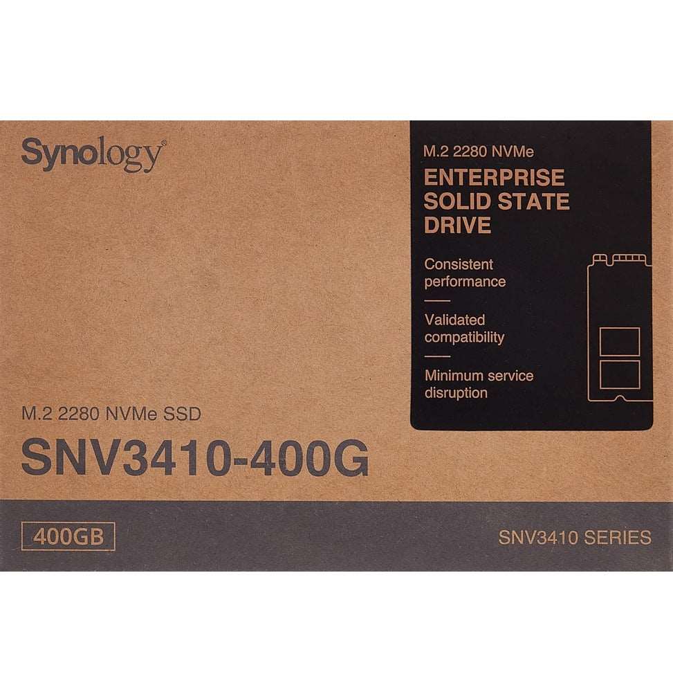 Disque Dur Synology SNV3410 400GB SSD NVMe M.2 2280 36M (SNV3410-400G)