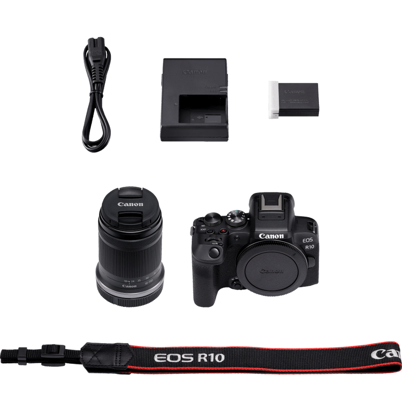 Appareil photo hybride Canon EOS R10 + objectif RF-S 18-150mm F3.5-6.3 IS STM (5331C017AA)