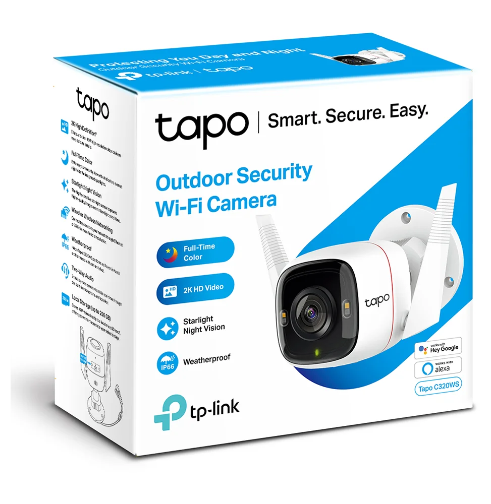 Caméra de vidéosurveillance WiFi TP-Link TAPO C320WS Outdoor 4MP - Pour l'extérieur (TAPOC320WS)