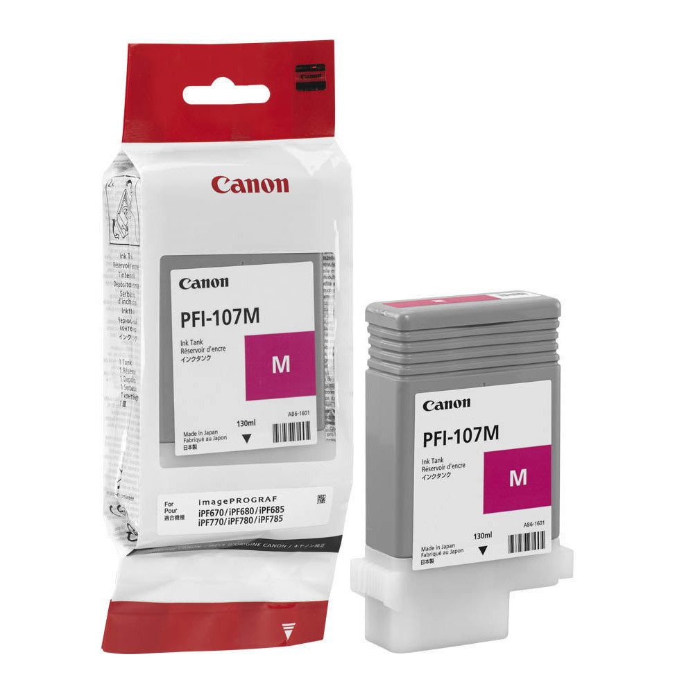 Canon PFI-107 Magenta - cartouche d'encre d'origine (6707B001AA)