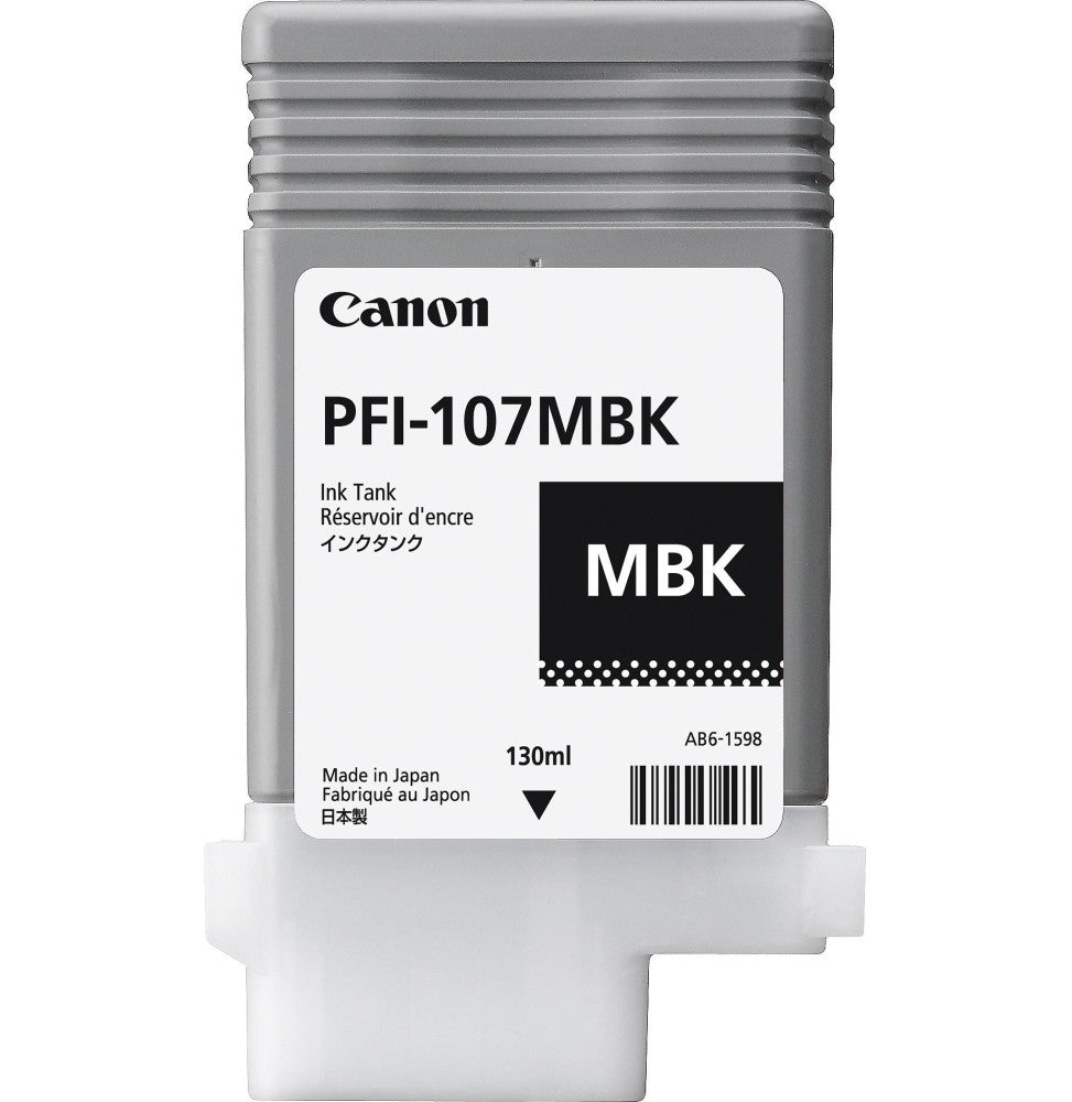 Canon PFI-107 MBK Noir Mat - Cartouche d'encre d'origine (6704B001AA)