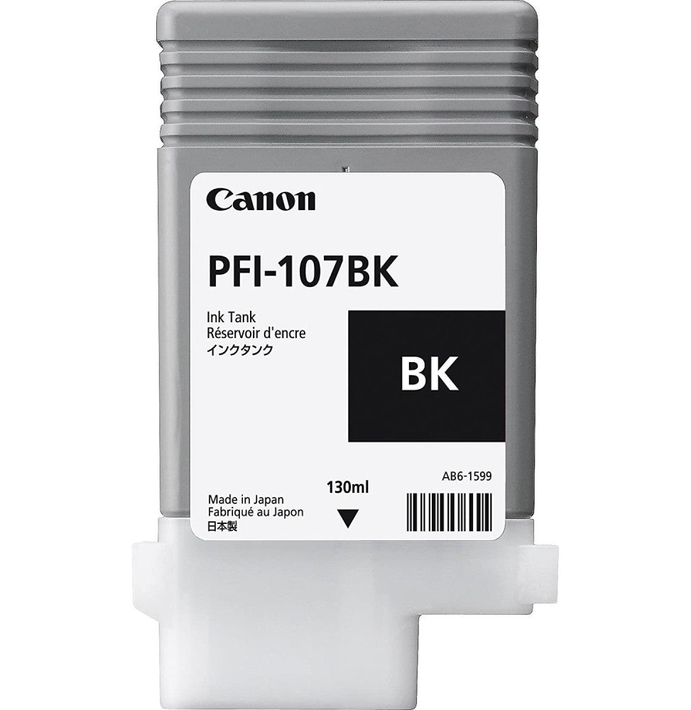 Canon PFI-107BK 130 ml - Cartouche d'encre Canon d'origine (6705B001AA)