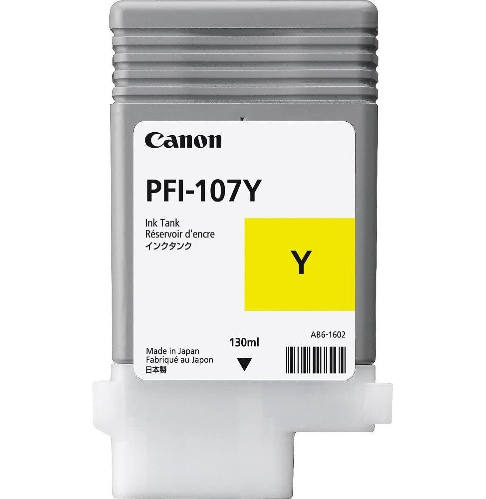 Canon PFI-107Y Jaune 130 ml - Cartouche d'encre Canon d'origine (6708B001AA)