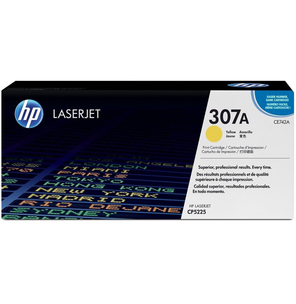 HP 307A Jaune - Toner HP LaserJet d'origine (CE742A)