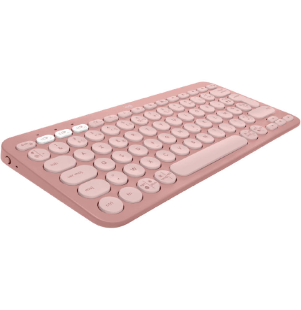 Clavier sans fil Logitech Pebble Keys 2 K380s Rose - Français (AZERTY)