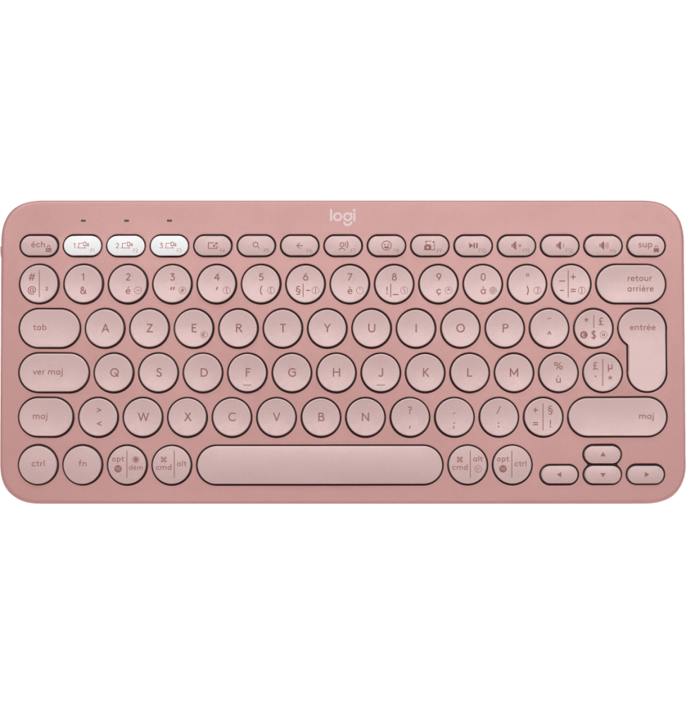 Clavier sans fil Logitech Pebble Keys 2 K380s Rose - Français (AZERTY)