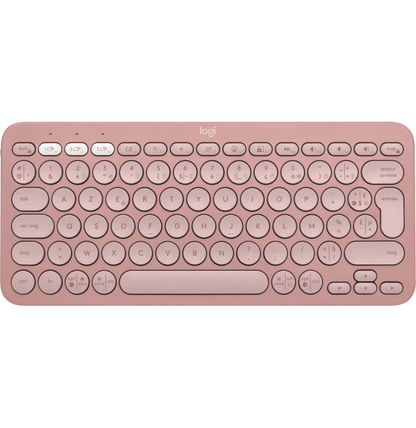 Clavier sans fil Logitech Pebble Keys 2 K380s Rose - Français (AZERTY)