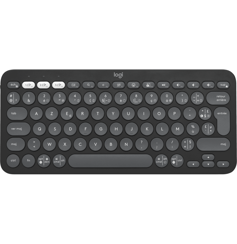 Clavier sans fil Logitech Pebble Keys 2 K380s - Français (AZERTY) GRAPHITE