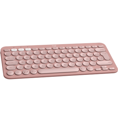 Clavier sans fil Logitech Pebble Keys 2 K380s Rose - Français (AZERTY)