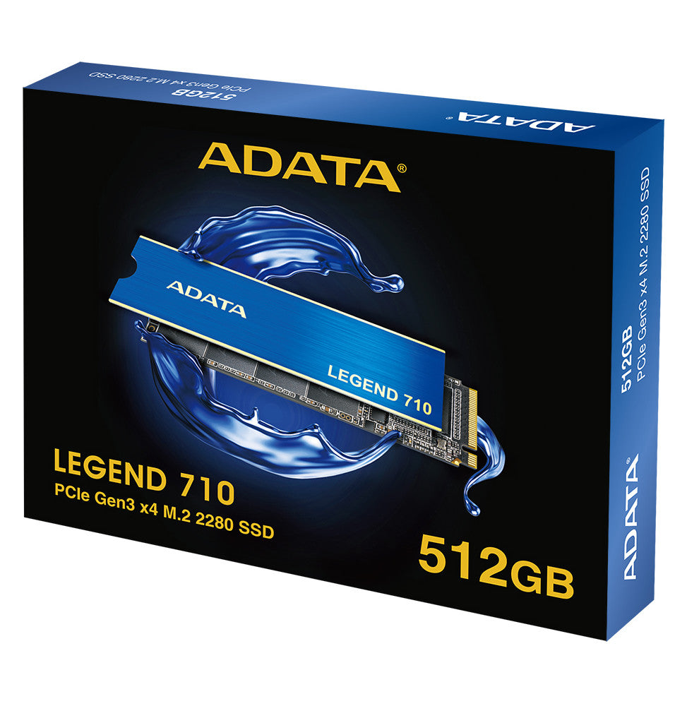 Disque Dur interne SSD ADATA LEGEND 710 M.2 2280 PCIe Gen3 x4 NVMe 512Go (ALEG-710-512GCS)