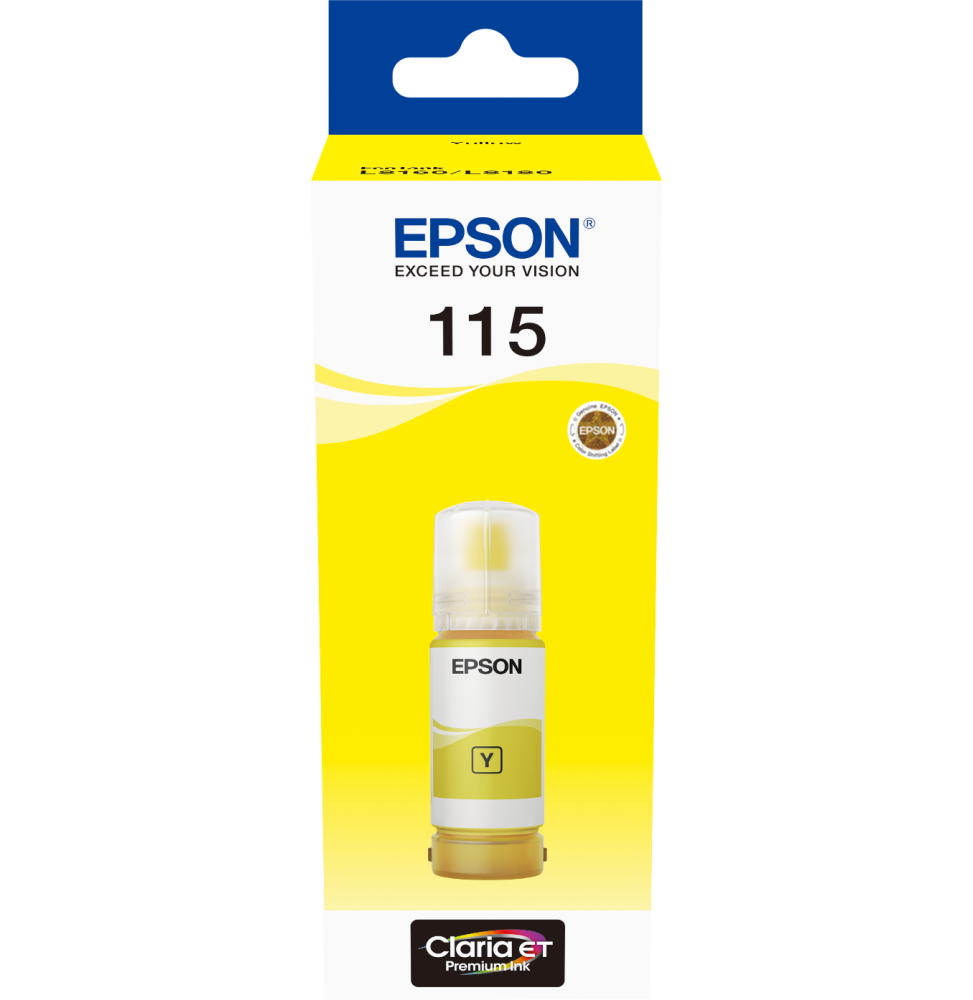 Epson 115  YELLOW - Bouteille d'encre Epson EcoTank d'origine (C13T07D44A)