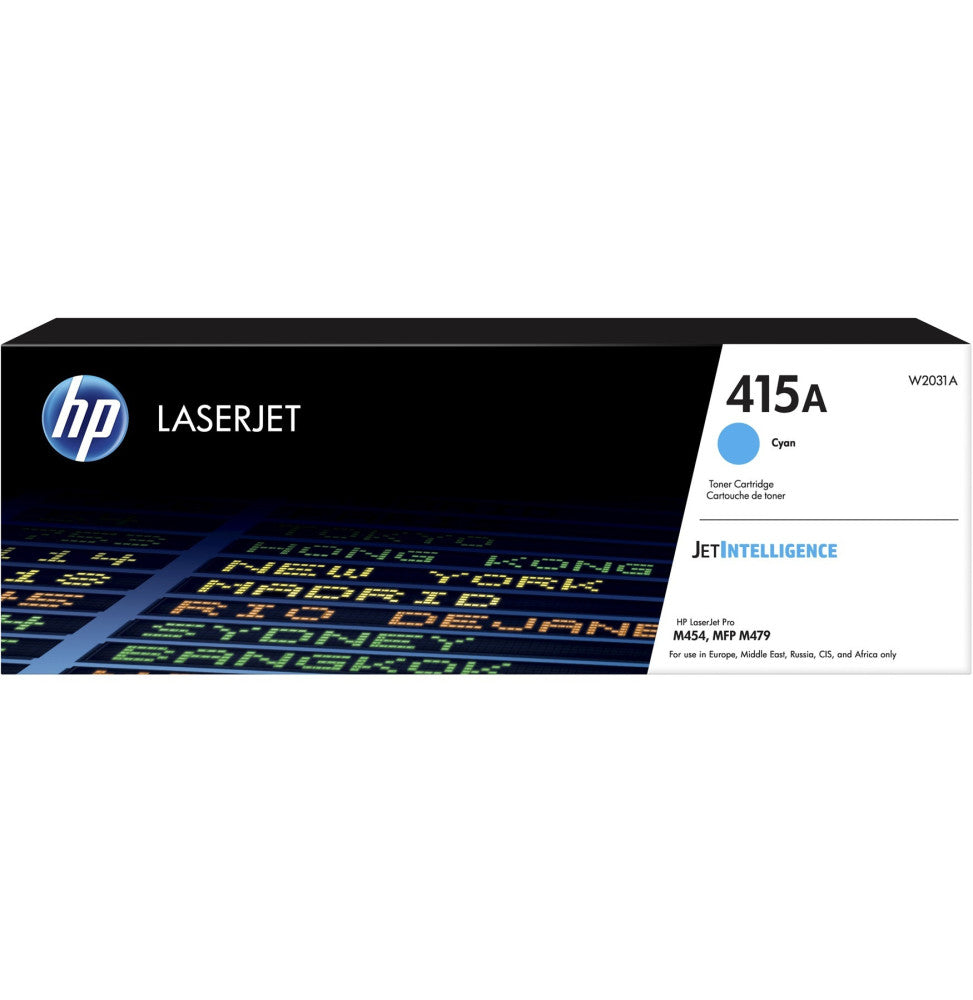 HP 415A Cyan Original LaserJet Toner Cartridgepour la Série M454 & M479 MFP 2100 Pages