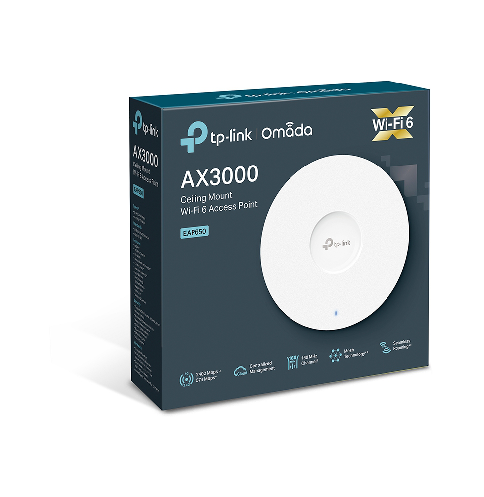 Point d'accès WiFi 6 TP-Link AX3000 plafonnier (EAP650)