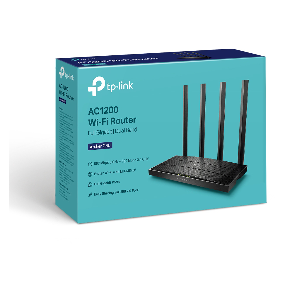 Routeur TP-Link Archer C6U AC1200 Dual-Band Wi-Fi (ARCHERC6U)