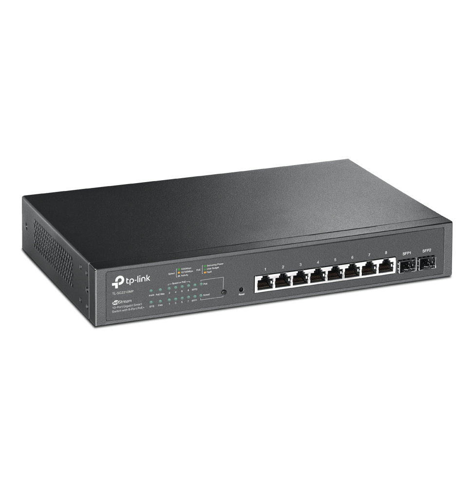 Smart Switch JetStream 10 ports Gigabit avec 8 ports PoE+ (TL-SG2210MP)