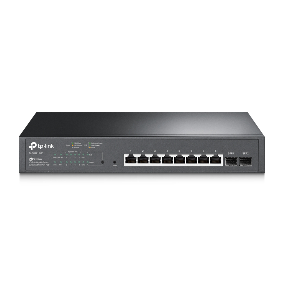 Smart Switch JetStream 10 ports Gigabit avec 8 ports PoE+ (TL-SG2210MP)