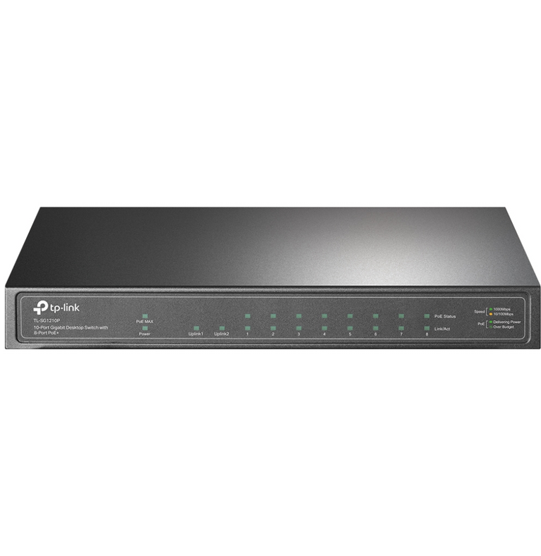 Switch de bureau TP-Link TL-SG1210P 10 ports Gigabit avec 8 ports PoE+