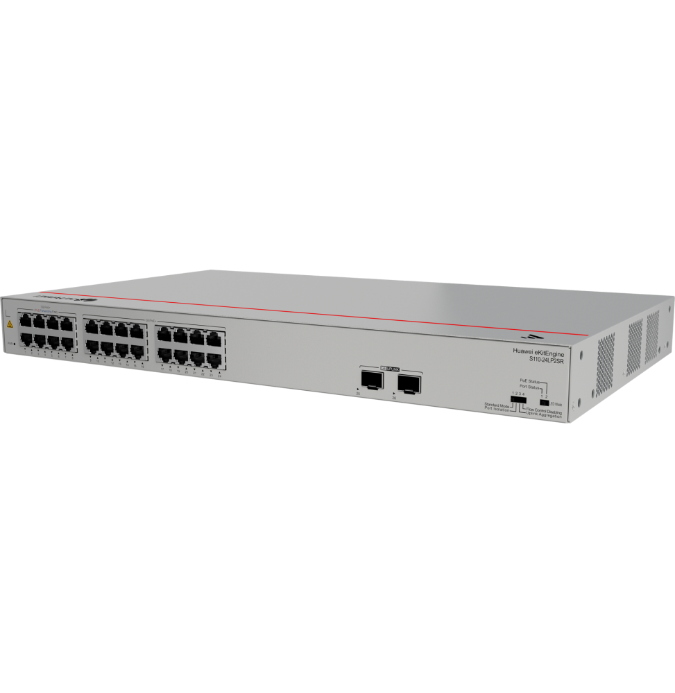 Switch Huawei S110-24LP2SR (24*10/100/1000BASE-T ports, 2*GE SFP ports, PoE+, AC power)