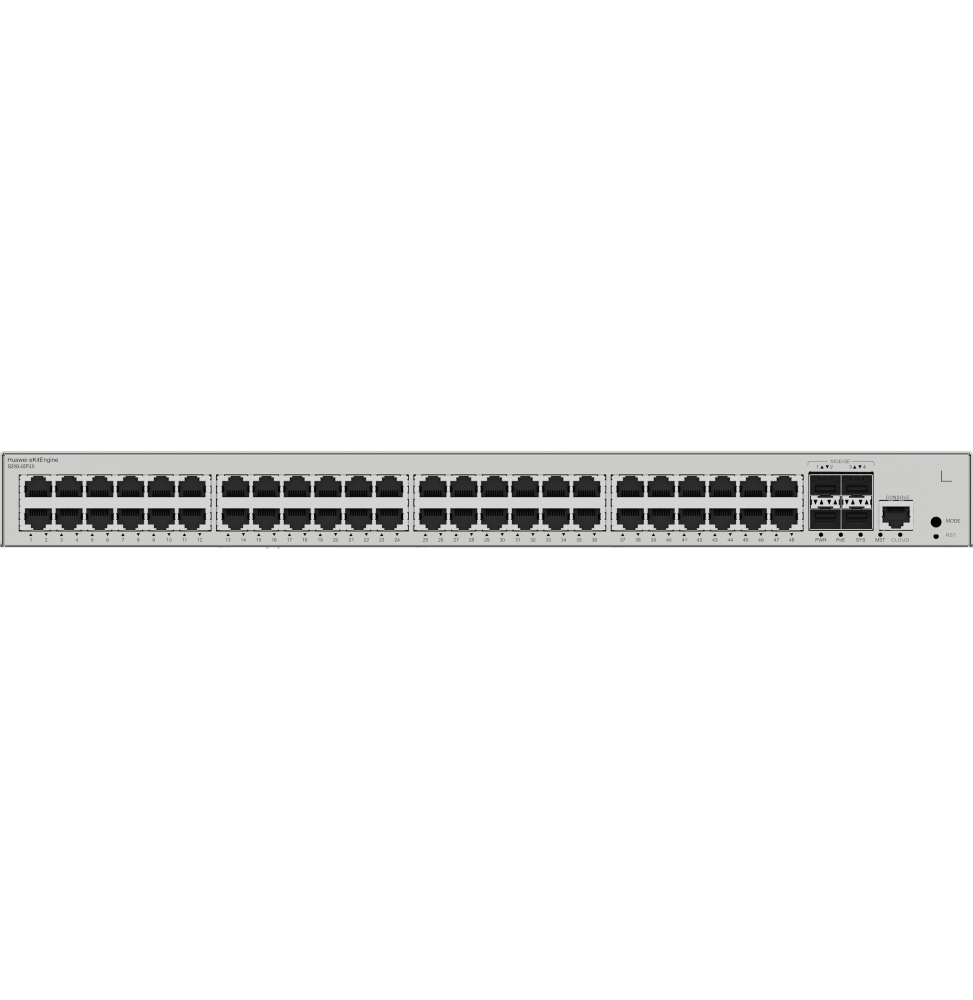 Switch Huawei S310-48P4X (48*10/100/1000BASE-T ports(380W PoE+), 4*10GE SFP+ ports, built-in AC power)