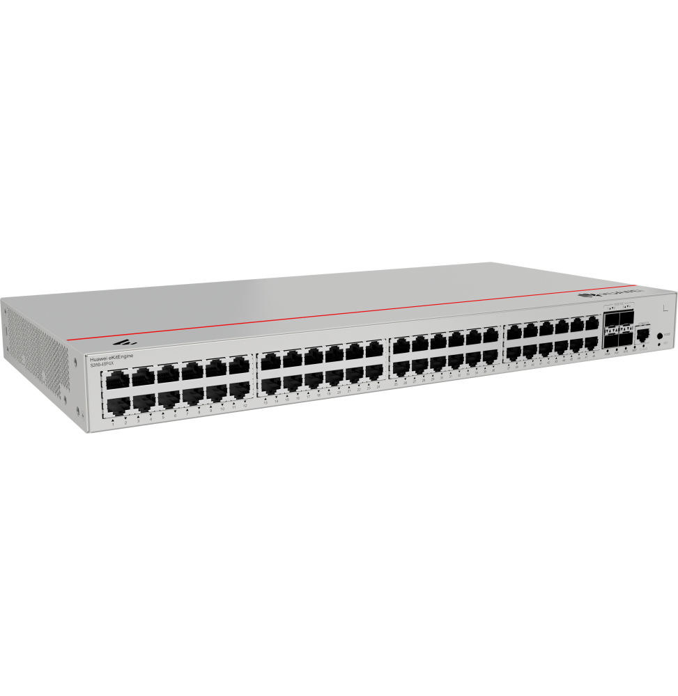 Switch Huawei S310-48P4X (48*10/100/1000BASE-T ports(380W PoE+), 4*10GE SFP+ ports, built-in AC power)