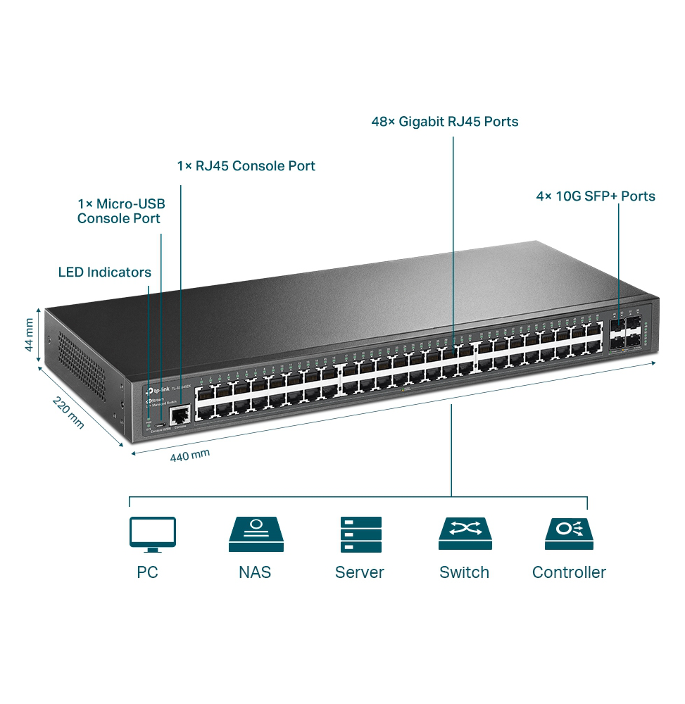 Switch TP-Link TL-SG3452X jetStream 48-Port Gigabit