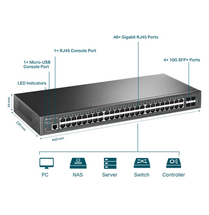 Switch TP-Link TL-SG3452X jetStream 48-Port Gigabit