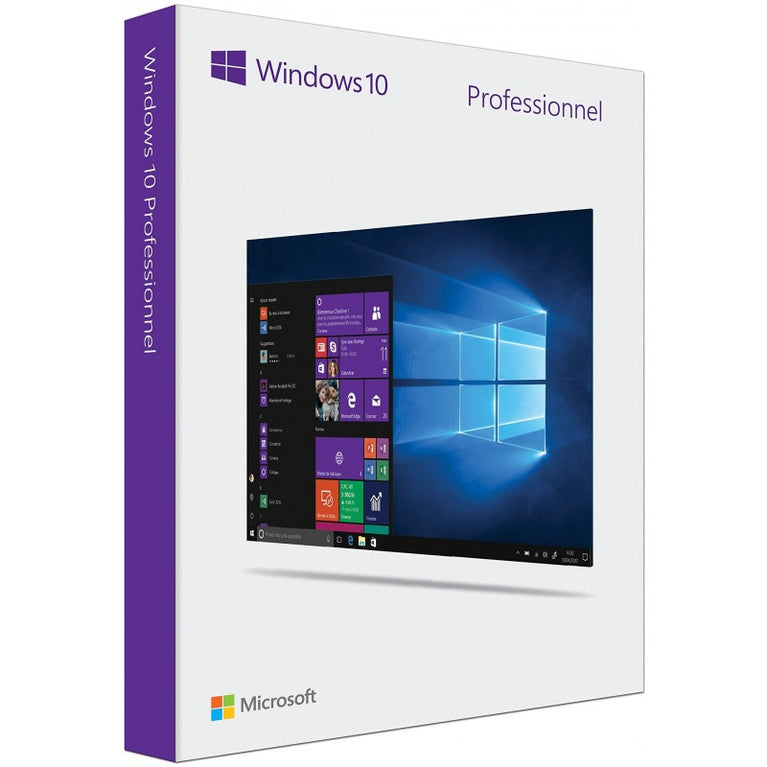 Microsoft Windows 10 Pro 64 bits Français (Licence originale + DVD)