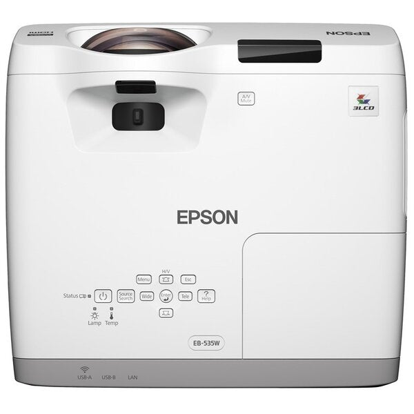 EPSON EB-535W courte focale WXGA 1280 x 800, 16:10 HD READY. Référence : V11H671040 